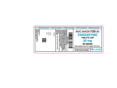 60429-735-30LB - PAROXETINE HCL 20MG TABS.jpg 60429 735 30LB PAROXETINE HCL 20MG TABS